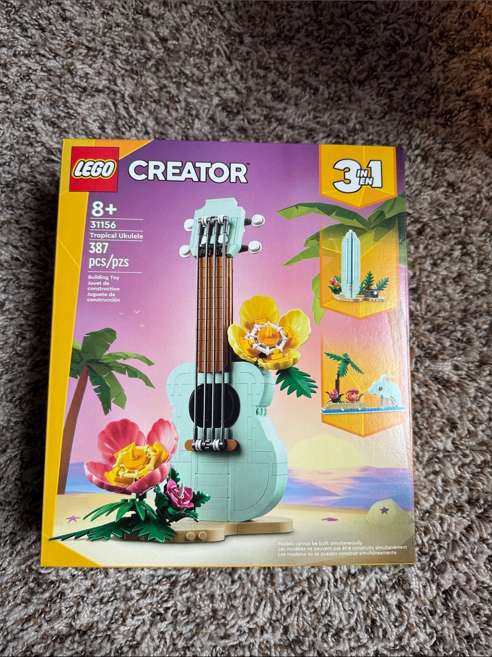 Lego Creator Mint Green Ukulele with Floral Accents